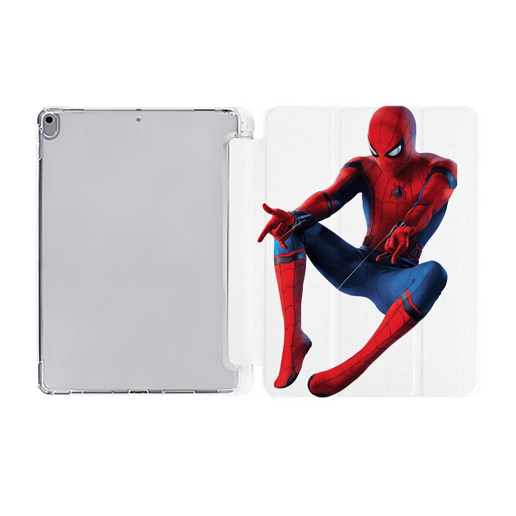 （画像用） Spider Man スパイダーマン IPad ケース ペン収納付き 三つ折りスタンド PUレザー×シリコン 対応機種9.5/10.5/10.9インチ